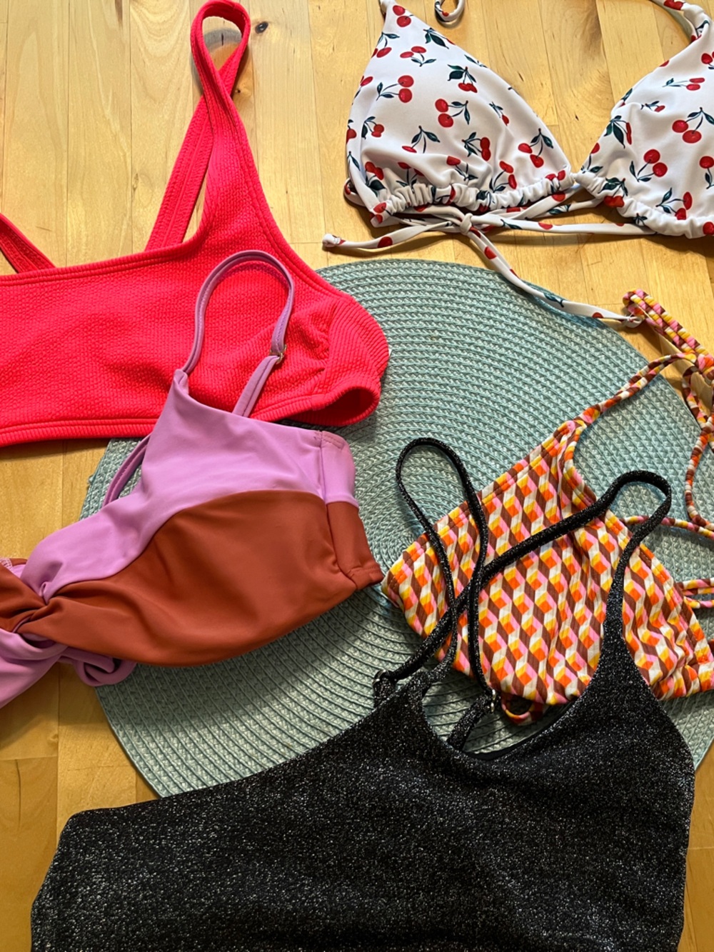 5 piece Bikini Top Bundle- S,M and L